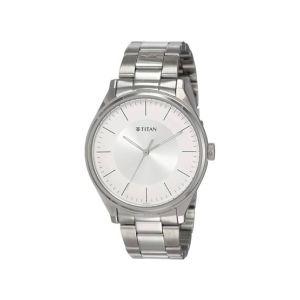 Titan Workwear Collection Analog Men's Watch - Silver (1802SM03)