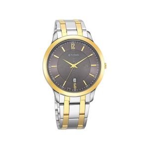 Titan Stainless Steel Analog Men's Watch - Two Tone (1825BM01)