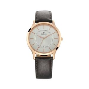 Titan Analog Men's Leather Watch - Brown (NP1825WL01)