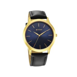 Titan Karishma Radiance Collection Men's Leather Watch - Black (1825YL05)