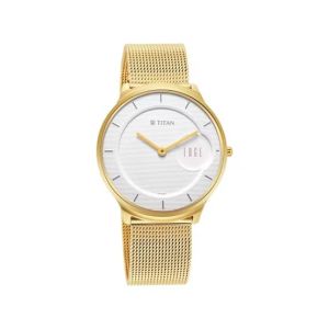 Titan Edge Baseline Collection Analog Men's Watch - Golden (1843YM01)