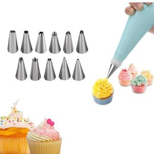 Promax Cake Decorating Nozzle with Piping Bag - 12 pcs