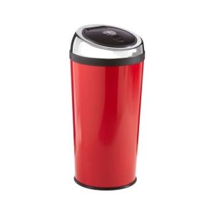 Premier Home Red Enamel Touch Top Bin - 30 Ltr (506417)