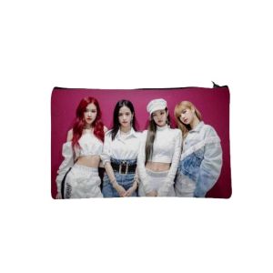 Traverse Black Pink Group Digitally Printed Pencil Pouch (T411)