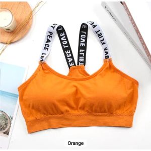 Rg Shop Artifical Sports Padedd Bra For Women-Orange