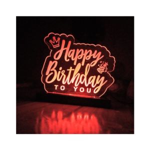 Abdullah`s Fashion Acrylic Neon Light Happy Birthday