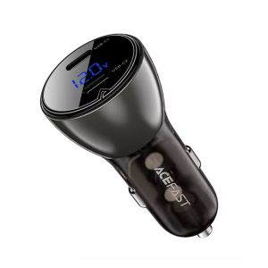 Acefast B10 60W With Digital Display Car Charger Black (ACE-0005)