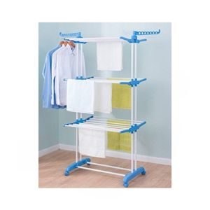 AGM Portable 3 Tier Clothes Drying Stand Blue/White