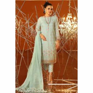 Al Karam Festive Collection 2020 3 Piece (FC-10D-20-Blue)