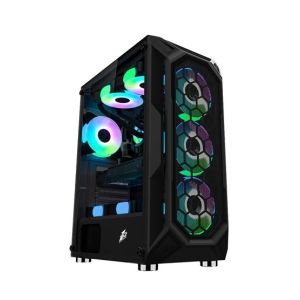 1st Player Firerose Series F4 ATX Gaming Case Black With 3 G6-4pin Fans