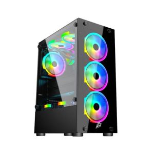 1st Player Fire Dancing Series V2-A ATX Gaming Case Black With 4 G6 4pin RGB Fans