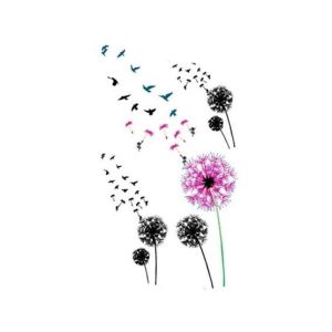 M-Mart Fly Birds With Flower Transient Temporary Tattoo Sticker