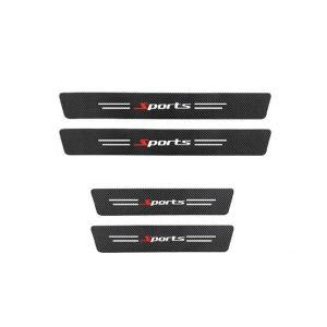 M.Mart Carbon Fiber Car Door Sports Stickers Pack Of 4