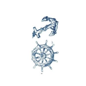 M.Mart Anchor Rudder Design Temporary Tattoo Sticker