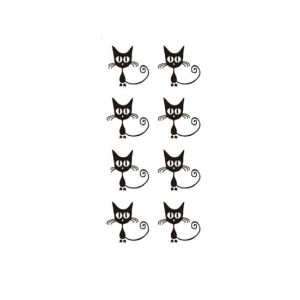 M.Mart Black Cat Temporary Tattoo Sticker