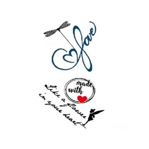 M.Mart Love English Letter Temporary Tattoo Sticker