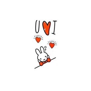 M.Mart I love Heart Cat Temporary Tattoo Sticker