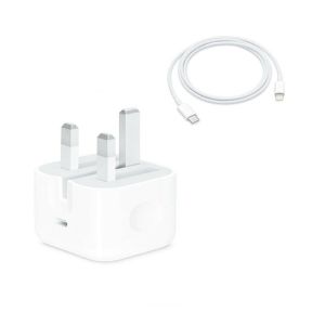 Apple 20W 3 Pin Power Adapter With Lightning Cable And Apple EarPods (MMTN2)