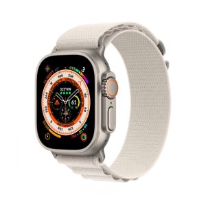 Apple Watch Ultra 49mm Titanium Case With Starlight Alpine Loop Band - GPS + Cellular