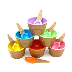 AGM Ice Cream Cup With Spoon Pack Of 6