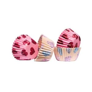 Premier Home Heart Printed Mini Cupcake Cases - 100 Pcs (805080)