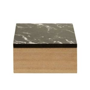 Premier Home Mimo Marble Effect Trinket Box - Black (1411482)