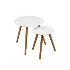 Premier Home Nostra Nest Round Table Set Of 2 - White (2403413)