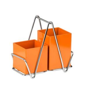 Premier Home 2 Compartment Cutlery Caddy - Orange (511134)