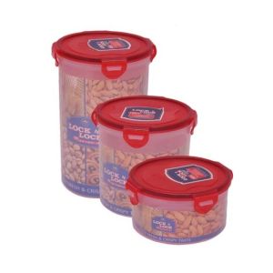 Easy Shop Lock n Lock Airtight Food Container Red - Pack Of 3