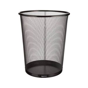 Easy Shop Black Net Metal Waste Paper Basket - Medium