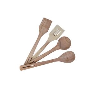 Easy Shop Wooden Cooking Spoon - Set of 4 Pcs