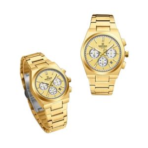 Naviforce Bond Chrono Watch For Couples Golden (nf-8048C-1)