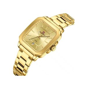 Naviforce Sleek Square Watch For Men Golden (NF-9239g-1)