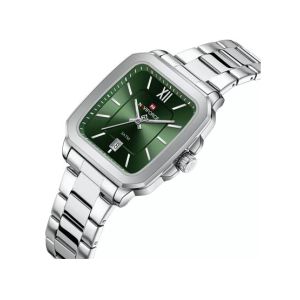 Naviforce Sleek Square Watch For Men Silver (NF-9239g-5)