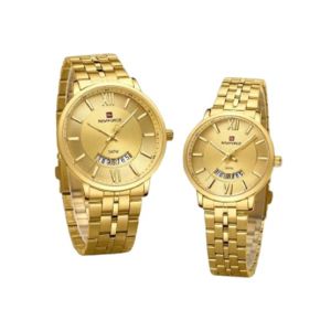 Naviforce Affinity Pair Watch For Couples Golden (NF-9238c-4)