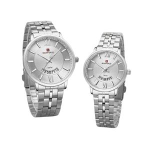 Naviforce Affinity Pair Watch For Couples Silver (NF-9238c-5)