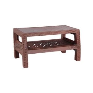 Boss Pure Plastic 2 Shelf Table Chocolate (BP-370-CHC)