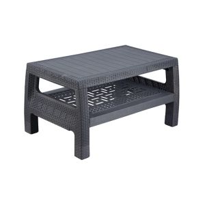 Boss Pure Plastic 2 Shelf Table Dark Gray (BP-370-GRY)