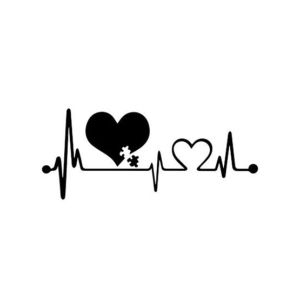 G-Mart Heartbeat Lifeline Car Sticker - Black