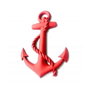 G-Mart 3D Anchor Car Decoration Sticker - Red