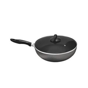 Cambridge Non Stick Long Handle Wok With Glass Lid 22 Cm (NWT822L)