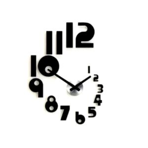 Charming Closet 3D Acrylic Wall Clock Black (0057)