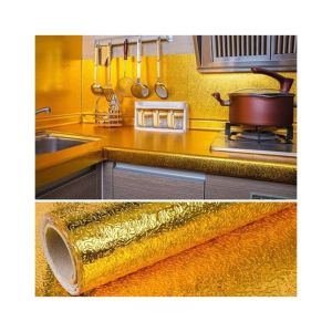 Charming Closet Aluminum Kitchen Foil Sheet Golden - 1M