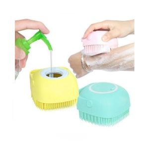 Charming Closet Silicone Bath Body Brush With Soap Dispenser