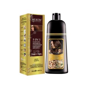 Muicin 5 In 1 Hair Color Shampoo With Ginger & Argan Oil Dark Brown 200ml