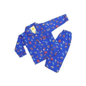 Mubarak Store Printed Cotton Boys &amp; Girls Night Dress - (77256)-5-6 Year