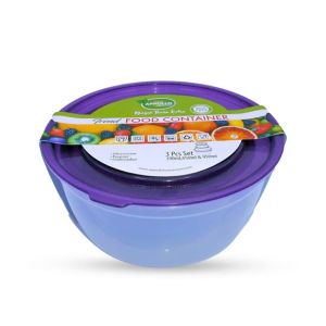 Appollo Trend Food Container Large (Pack Of 3)-Purple