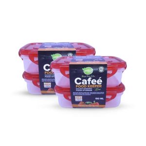 Appollo Cafee Food Keeper (Pack Of 4) -Red