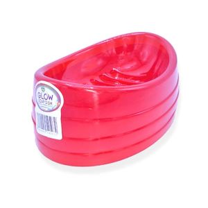 Appollo Glow Bath Soap Dish (Pack Of 2)-Red