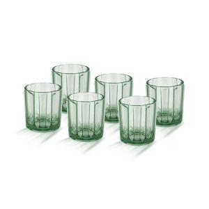 Appollo Real Acrylic Glass M-3 (Pack Of 6)-Olive Green